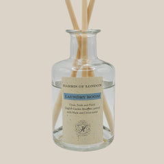 laundry room diffuser on bottle with reeds